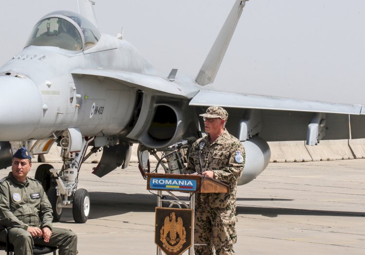 Ceremonie  de certificare a detașamentului Forțelor Aeriene Finlandeze, aflat în România pentru a executa misiuni de Poliție Aeriană Întărită sub comandă NATO.