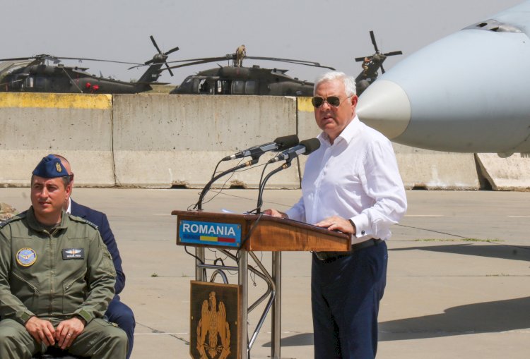 Ceremonie  de certificare a detașamentului Forțelor Aeriene Finlandeze, aflat în România pentru a executa misiuni de Poliție Aeriană Întărită sub comandă NATO.